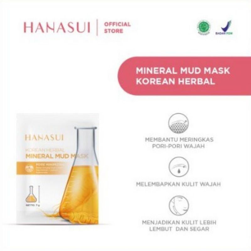 HANASUI Mineral Mud Mask 7g|Korean Herbal|Asian Heritage|Japanese Flower