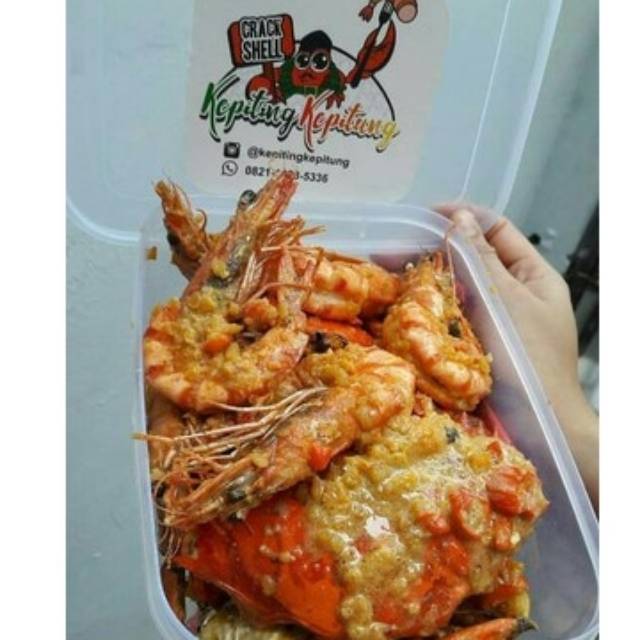

kepiting mix udang telur asin