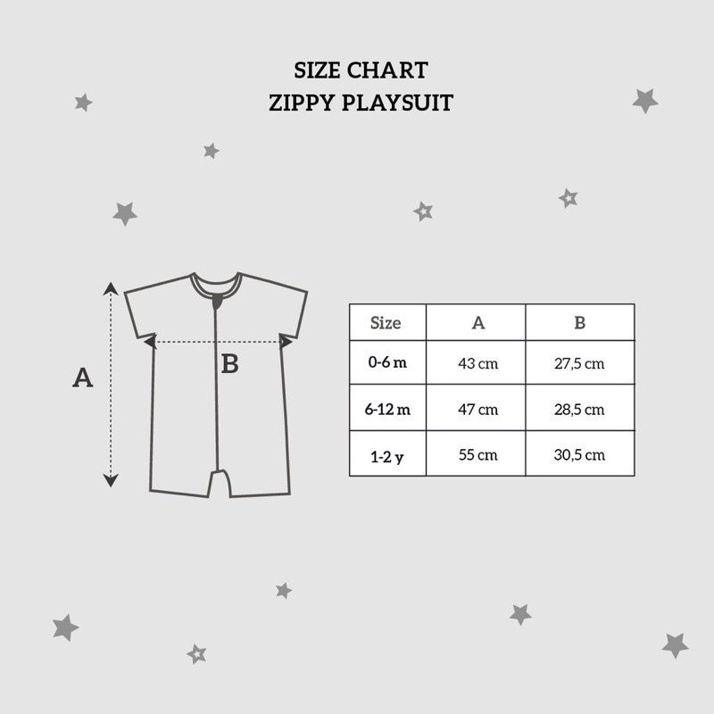Little Palmerhaus Zippy Playsuit  Baju Pakaian Harian Bayi Bodysuit Jumpsuit Jumsuit Jamsuit Jamper Jumper Romper Zipper Lengan Pendek Buka Kaki Anak Bayi Laki Laki Perempuan Cowok Cewek New Born Baru Lahir 0 6 12 24 Bulan Palmerhouse-3