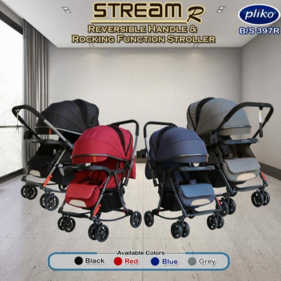 STROLLER BABY PLIKO 397 'STREAM R' W/ROCKING / STROLLER