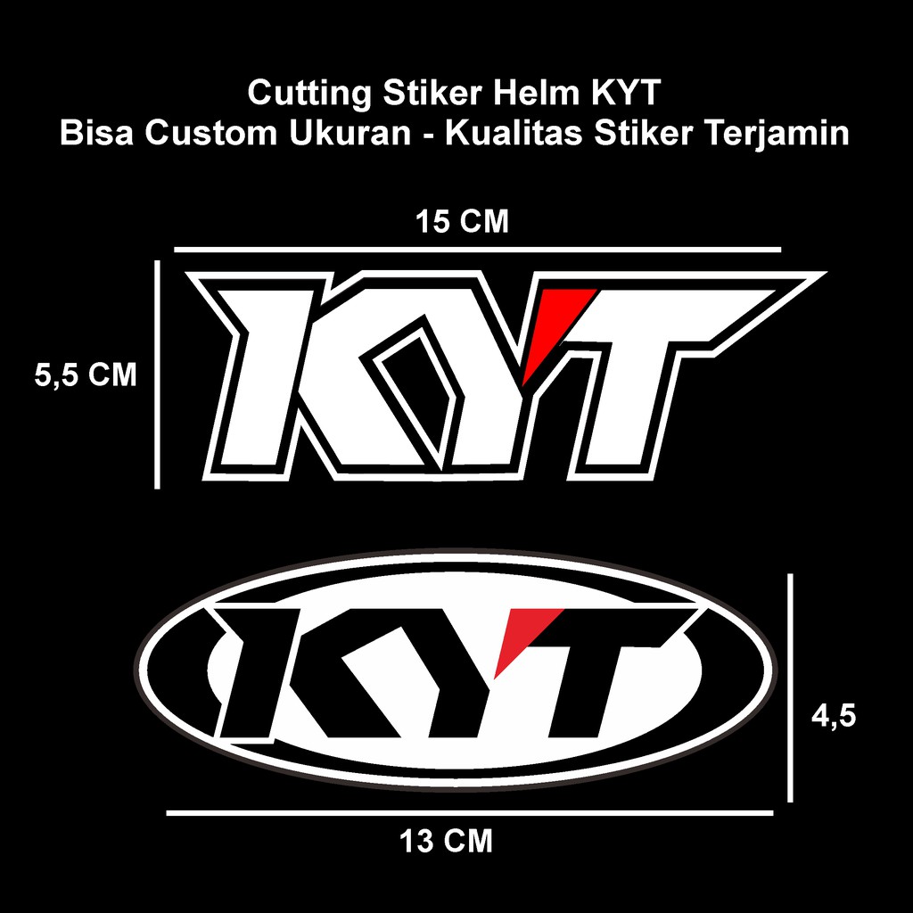 Cutting Stiker Helm KYT - Custom Ukuran