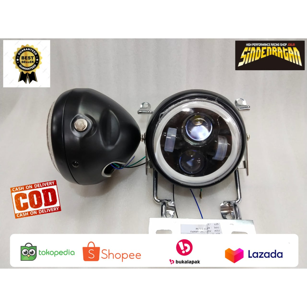 lampu depan fog lamp daymaker set dudukan rx king