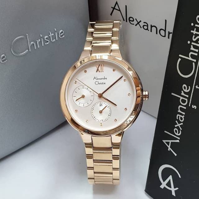 JAM TANGAN CEWEK / WANITA ALEXANDRE CHRISTIE AC 2697 ROSEGOLD