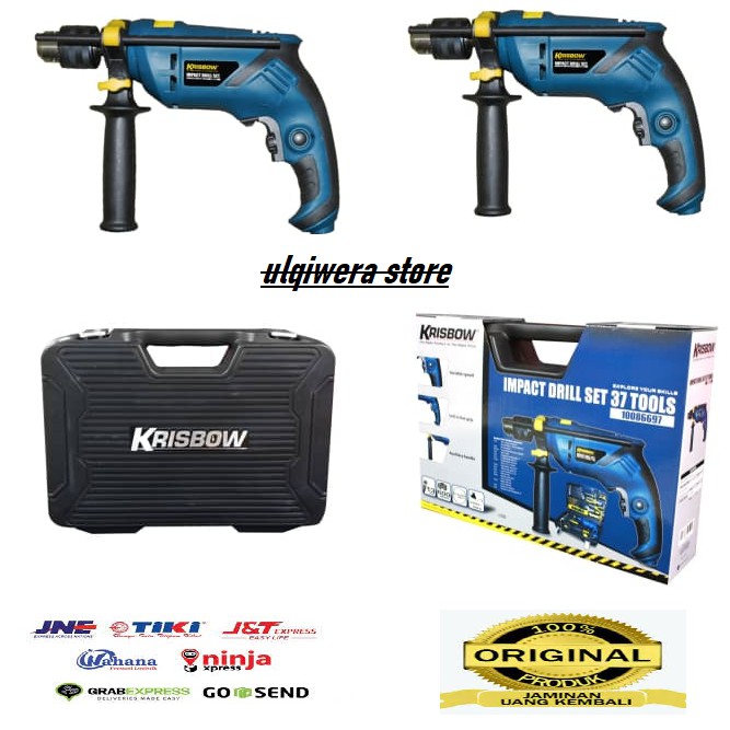 Krisbow Set Bor Listrik Beton 600 W 37 Pcs