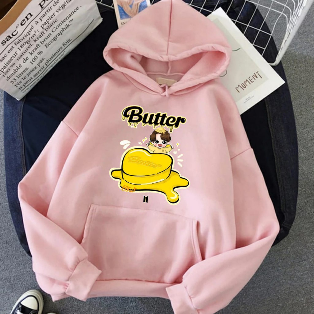 Hoodie KPop BTS Butter Murah Tebal Sweater Butter M XXL Wanita Dewasa Oversize