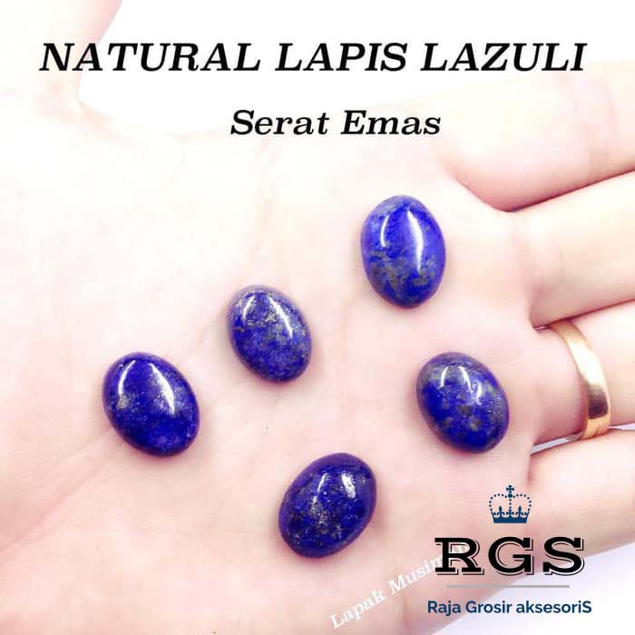[Bayar Di Tempat] RGS NATURAL LAPIS LAZULI SERAT EMAS - TERMURAH