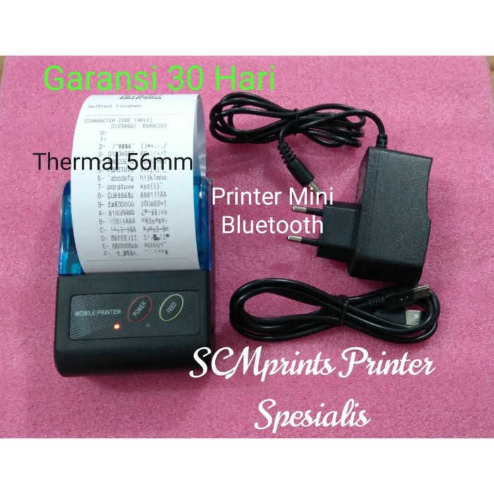 Bluetooth Printer Thermal 56 mm Mini Bardcode Printer Bluetooth Murah SCTerbaru408