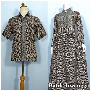 JUAL Baju Couple Sarimbit Batik Gamis Wanita Mayang Hitam Busui NEW
