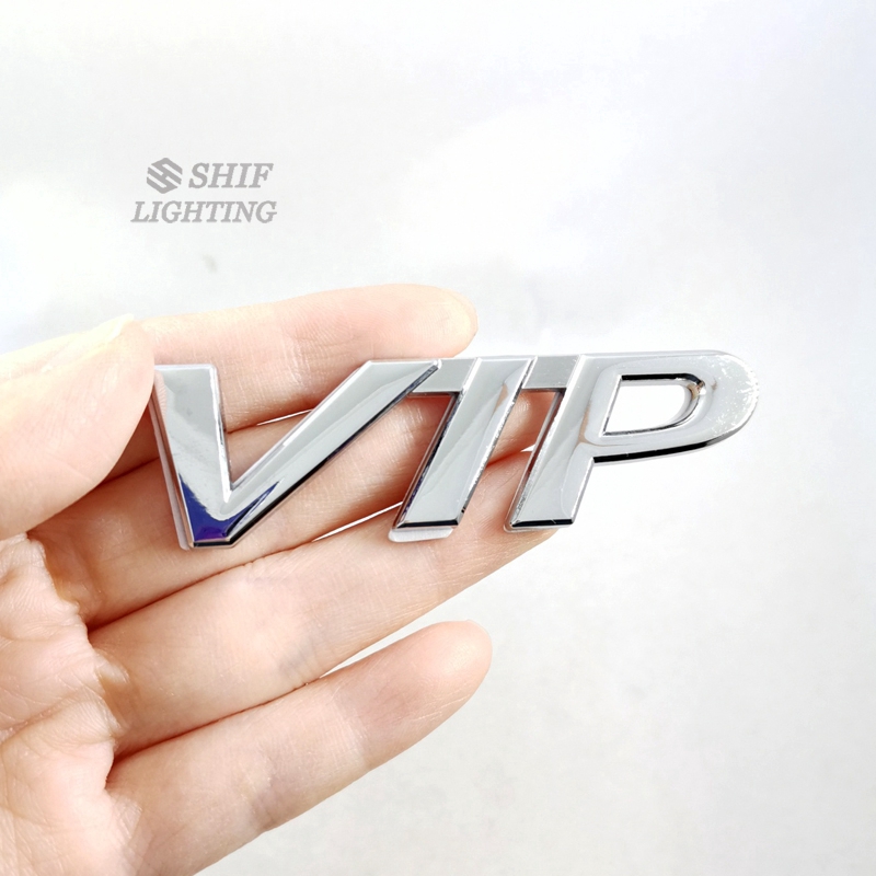 1Pc Stiker Emblem Logo VIP Bahan Metal Untuk Dekorasi Mobil