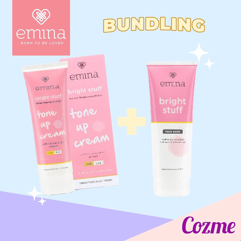 EMINA Bright Stuff Bundle Tone Up Cream dan Face Wash