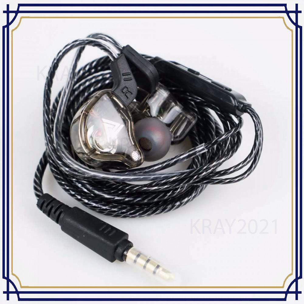 HiFi Earphone Bass Dynamic Driver with Mic - -AK6