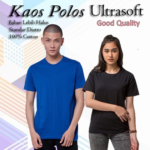 KAOS POLOS LENGAN PENDEK COTTON COMBAD 30s ULTRASOFT YARN SPINDLE