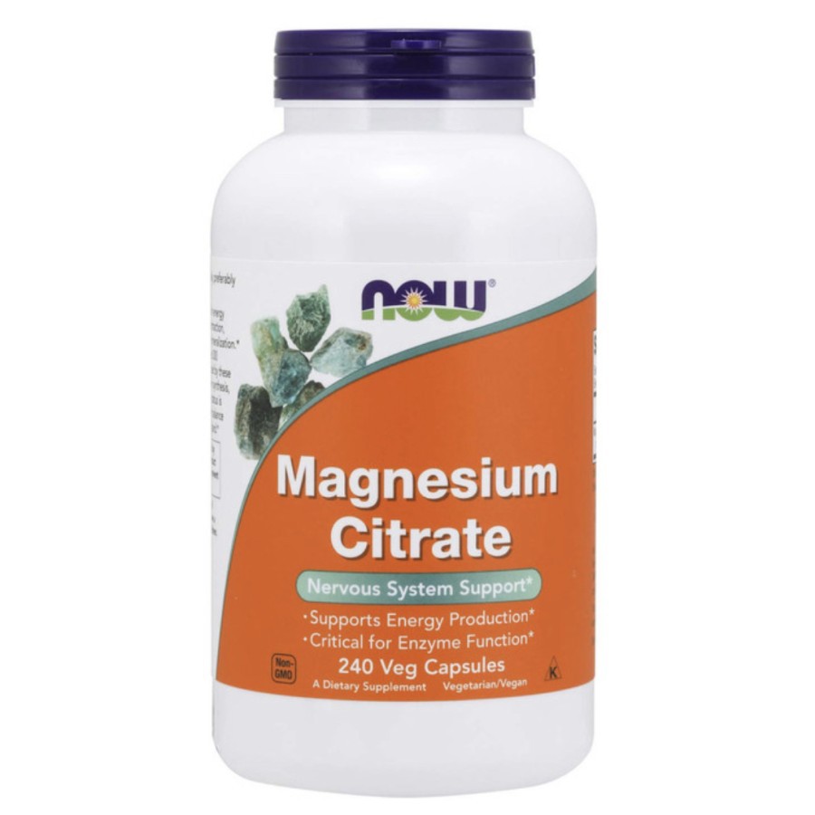 NOW Magnesium Citrate isi 240 capsules