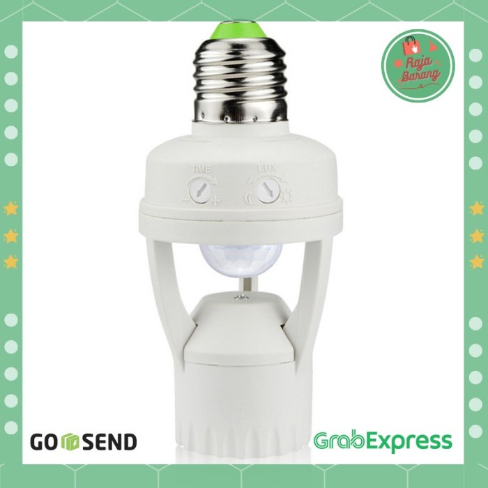 Smart Fitting Lampu Bohlam Infrared Sensor - Fitting ON OFF Otomatis