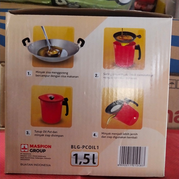 Bayar Dirumah Maspion Oil Pot 1 5 Liter Saringan Dan Tempat Minyak Limited Shopee Indonesia