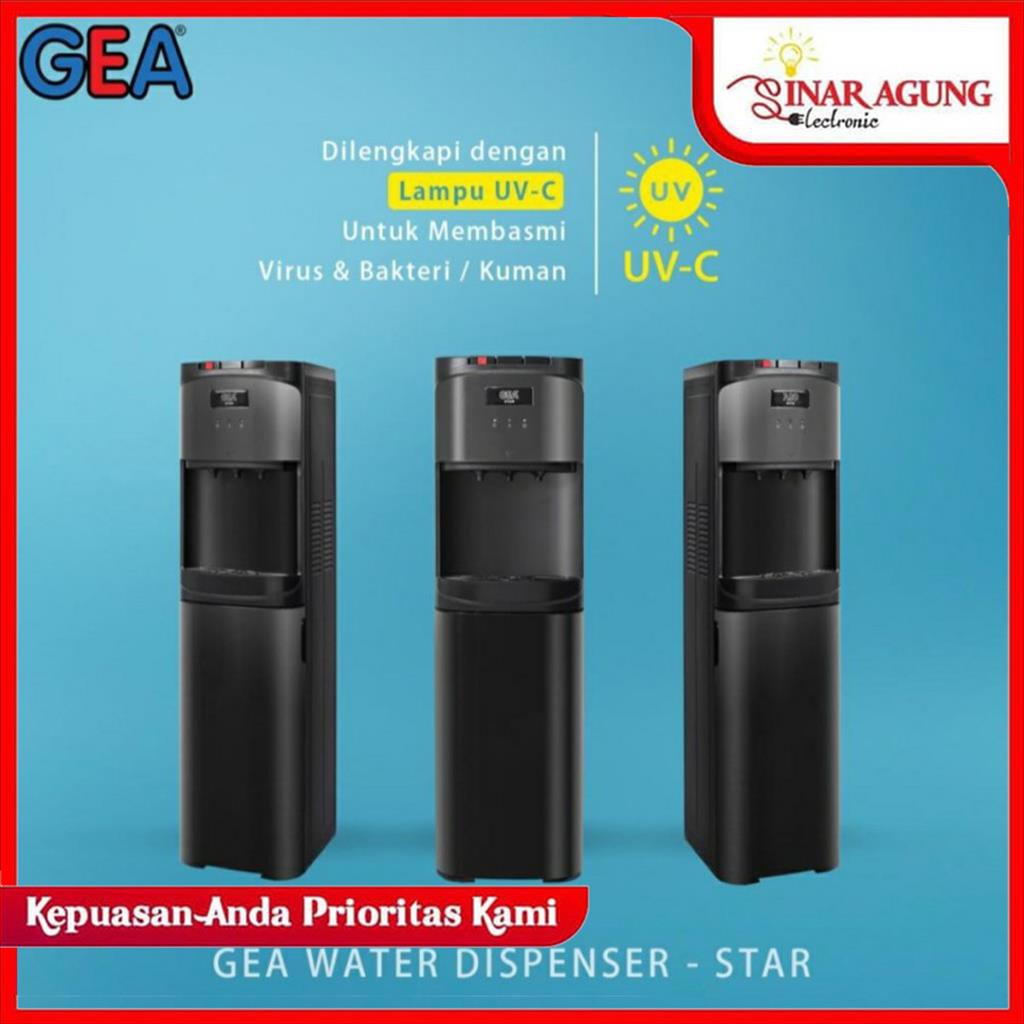 Jual GEA WATER DISPENSER STAR GALON BAWAH KOMPRESOR 3 KRAN - RESMI ...