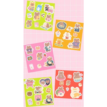 STICKER PACK / STICKER AESTHETIC / STICKER CUTE  BEAR
