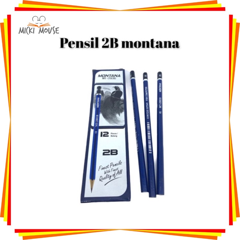 

(12 pcs) pensil 2B montana / pensil / pensil 2b murah / pensil murah
