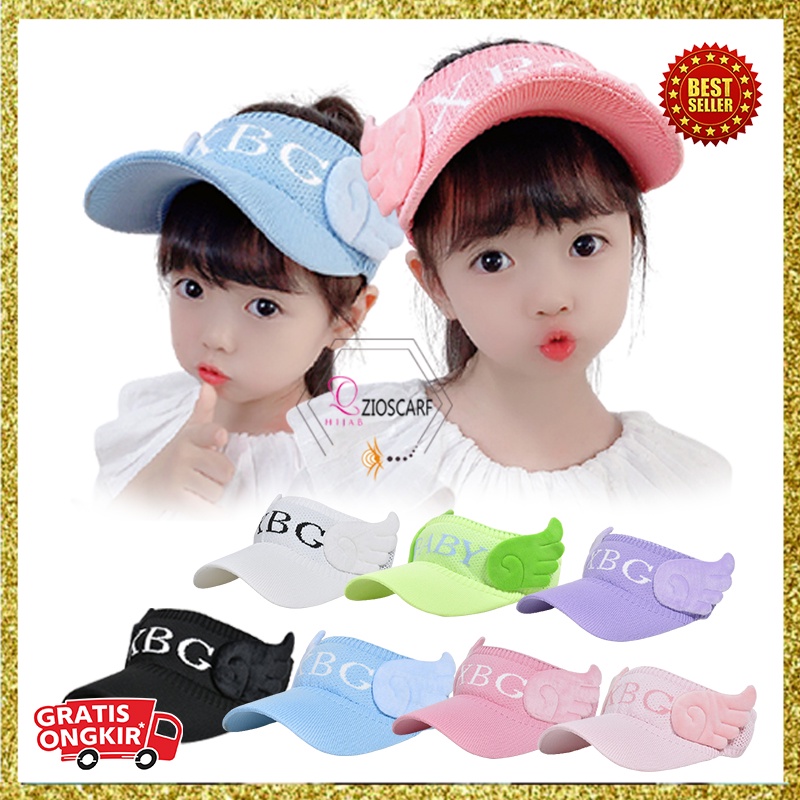 TOPI ANAK RAJUT BASEBALL VISOR PANTAI SUNSHADE MOTIF XBG WINGS ANTI UV ANAK KECIL BTF