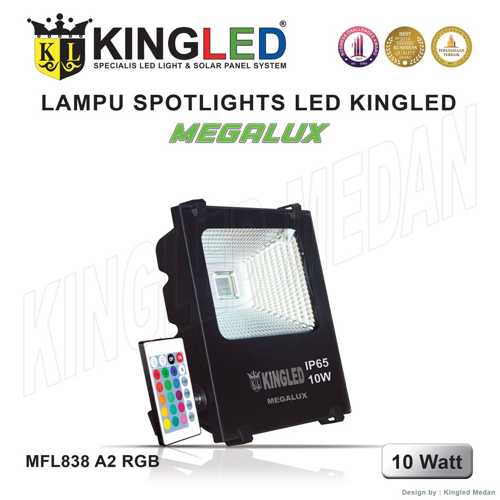 KINGLED Megalux Lampu Sorot LED 10 Watt/ 20 Watt/ 30 Watt / 50 Watt / LED FloodLight 10 - 50 Watt