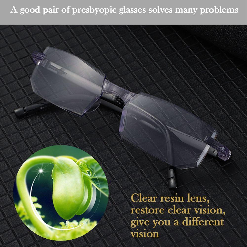 Populer Anti-Cahaya Biru Kacamata Pria Wanita Vision Care Vintage Lipat Presbyopia Eyewear