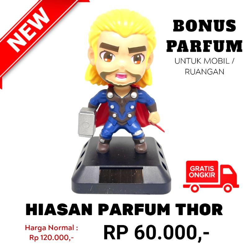 Hiasan Dashboard mobil pajangan ruangan+Bonus parfum Thor