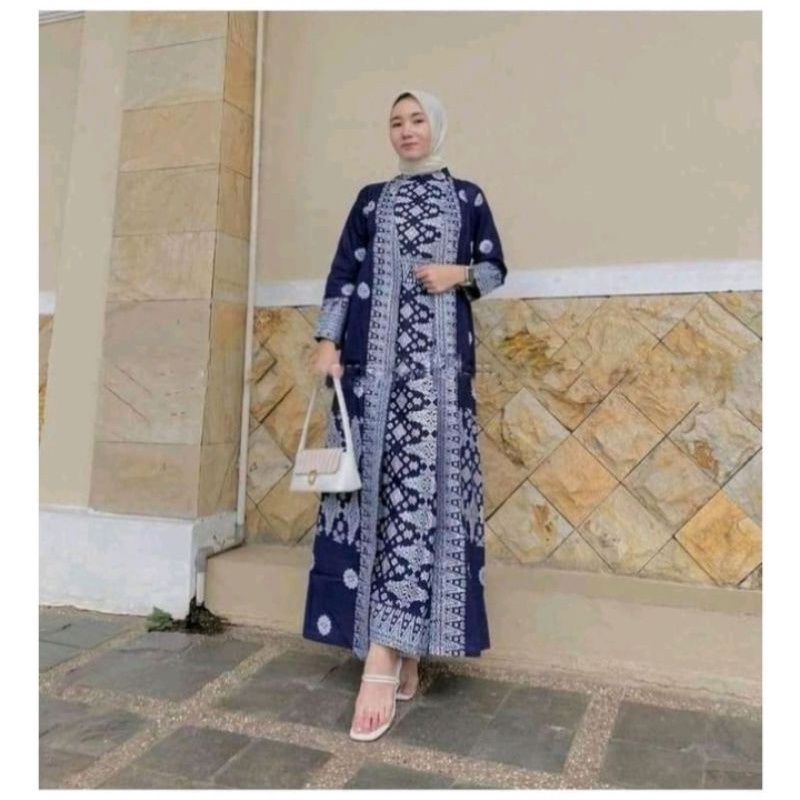 gamis rompi songket Palembang