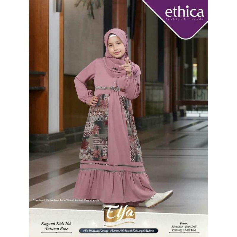 GAMIS ANAK ETHICA KAGUMI KIDS 106 AUTUMN ROSE