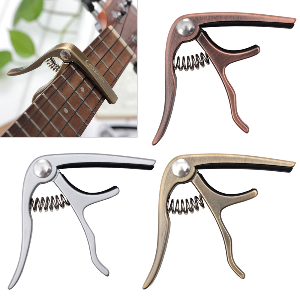 Capo Ukulele Bahan Zinc Alloy 3 Warna Dengan Bantalan Silikon