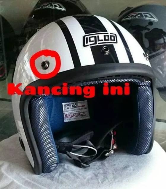 Kancing helm retro original pnp untuk semua jenis helm retro helm bogo JPN bogo cargloss helm honda