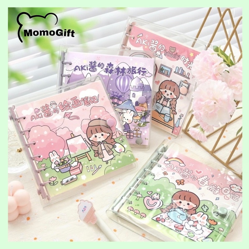 

Buku Binder Aesthetic Buku Tulis Kecil Notebook Farm Girl Karakter Aki MB20