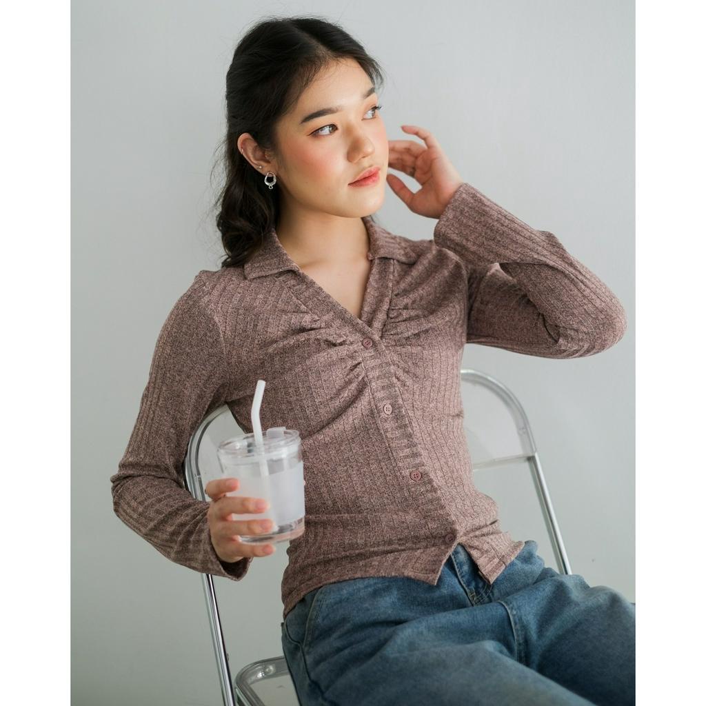 Myrubylicious NASTRI SHIRT KODE 4252  | KEMEJA | KEMEJA WANITA | KEMEJA LENGAN PANJANG | KEMEJA RAYON