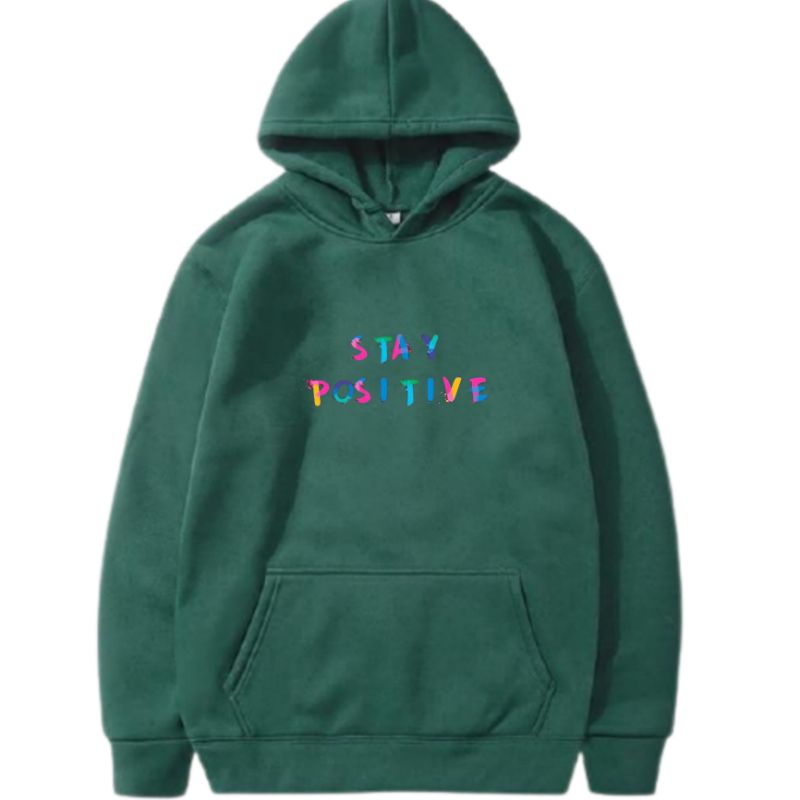 Sweater Hoodie Pria STAY POSITIVE Best Seller jumbo M-3XL/Sunmori/tokyo ravangers/Samurai