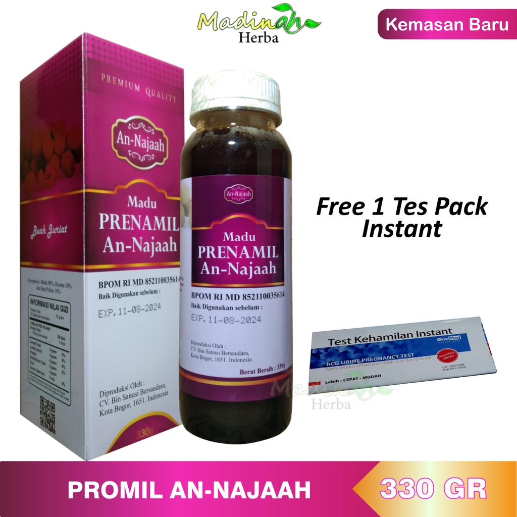 Promil Madu Zuriyat Untuk mempercepat kehamilan free tes pack | Program Hamil Untuk Pria Dan Wanita Madu Prenamil Kemasan Baru