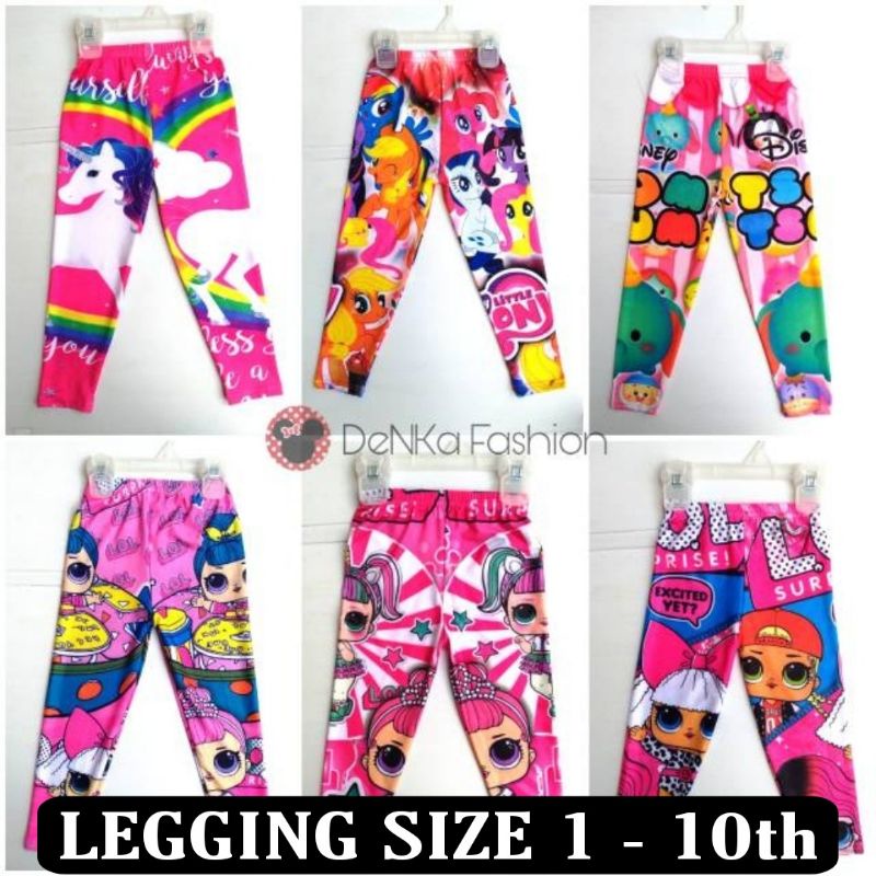 Legging Anak 1-10T Karakter Unicorn LOL Little Pony Tsum Tsum - PART 1