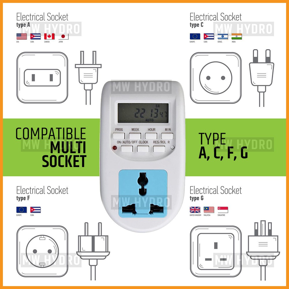 Programmable Digital Timer Switch - Stop Kontak - 16 Program On/Off