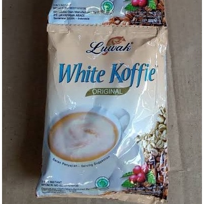 

Kopi White (White Coffee) LUWAK - 1 renteng (isi 10 sachet @20 gram)