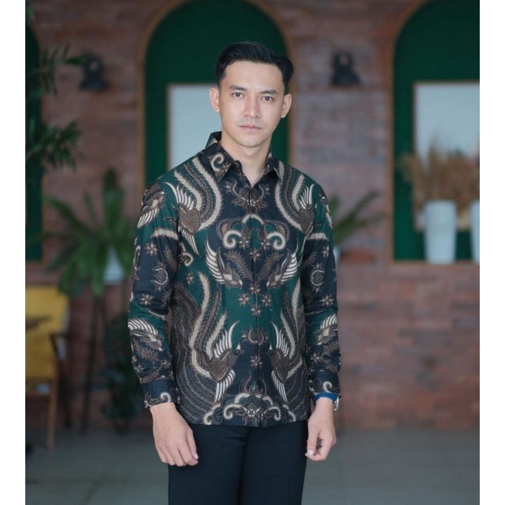 KEMEJA BATIK PRIA LENGAN PANJANG MODERN TERBARU REGULER SIZE M L XL XXL