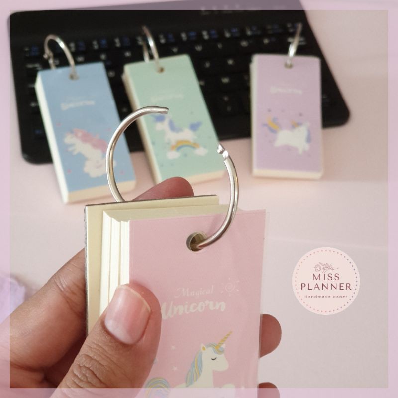 

Flash card memo mini unicorn
