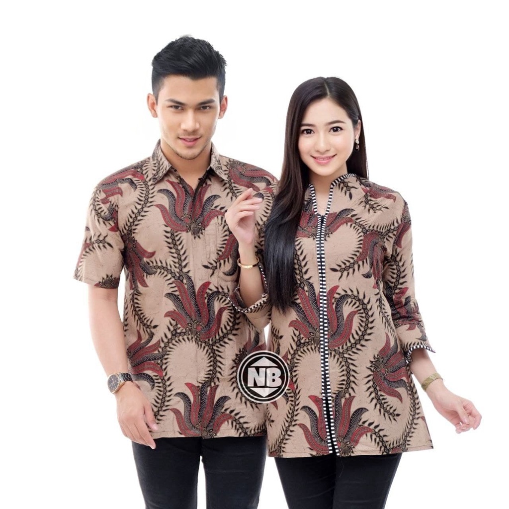 [11.11] COUPLE BATIK NEW HEM BLUS BLOUSE TRENDING INTERNATIONAL COUPLE SERAGAM TERLARIS [BATIK PITTO]