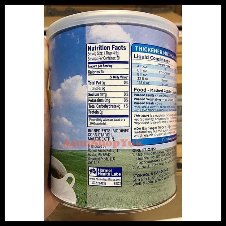 

Flash Sale - Thick & Easy Instant Food & Beverage Thickeners By Hormel 227Gr