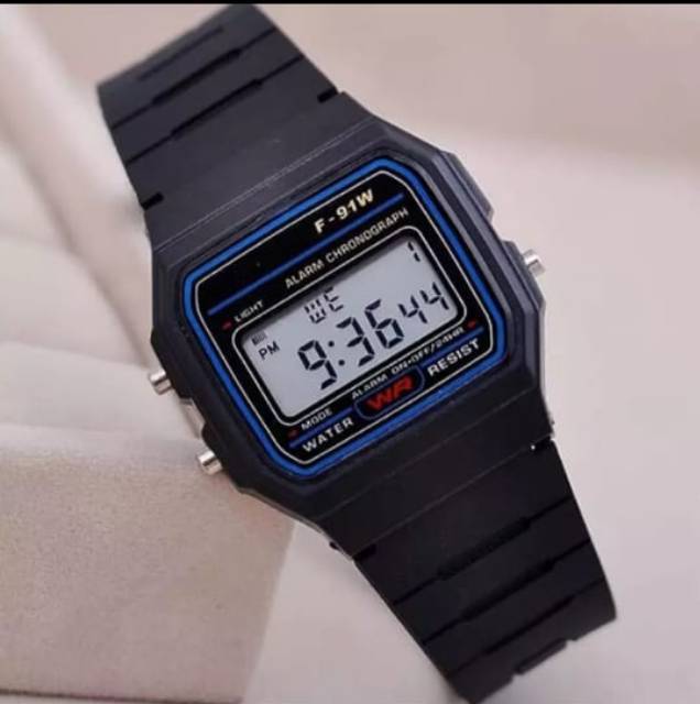 Jam Tangan Wanita Pria Korea CS 100 Segi Digital Strap Rubber Hitam FASHION KARET ANALOG QUARTZ MEWAH ELEGAN