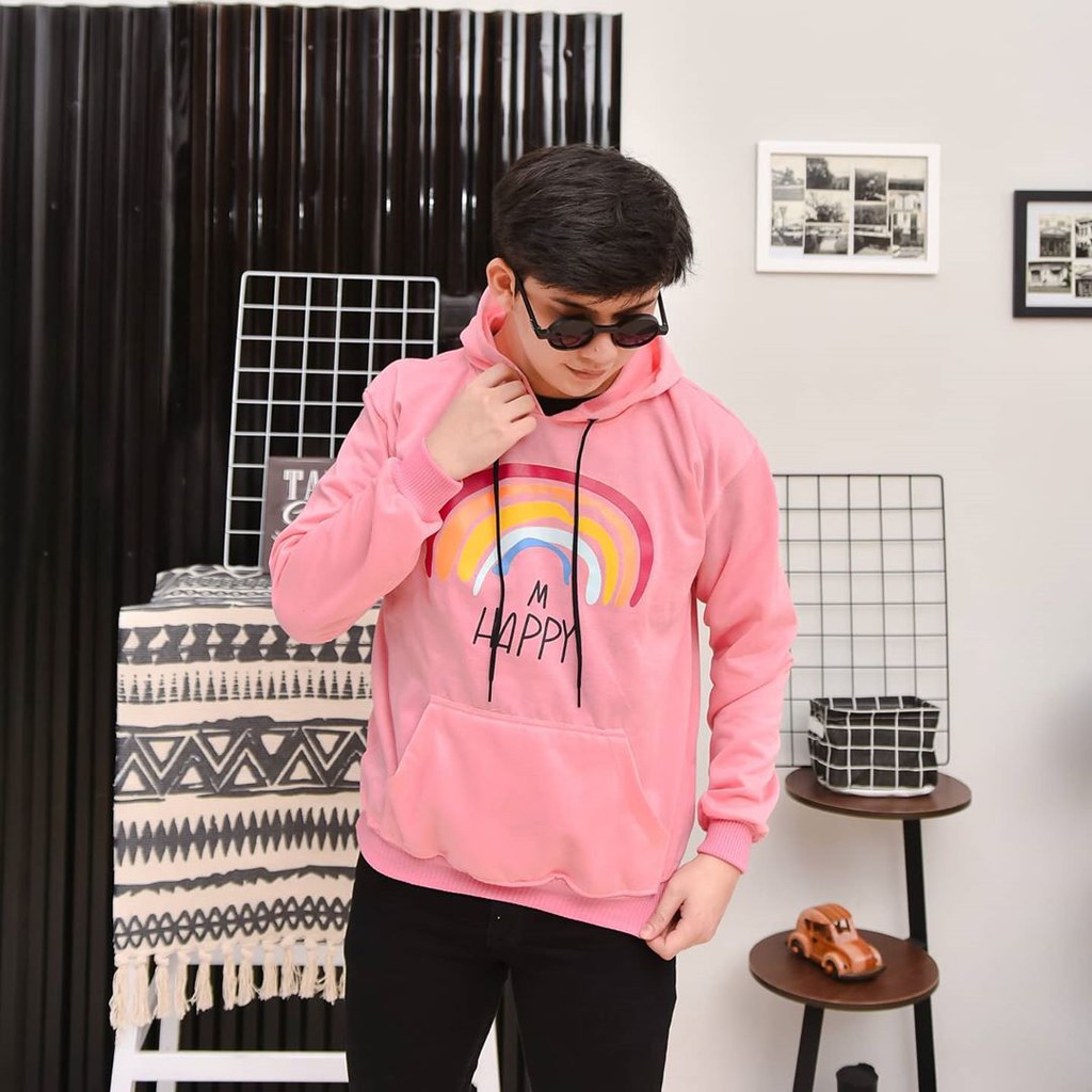 HOODIE HAPPY RAINBOW PRIA DAN WANITA