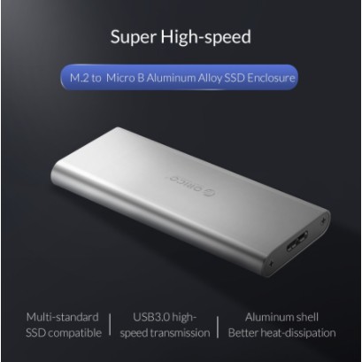 Ssd m2 enclosure orico ngff sata Usb3.0 micro-b 5Gbps alumunium m2g-u3 - Case external m.2 b-key