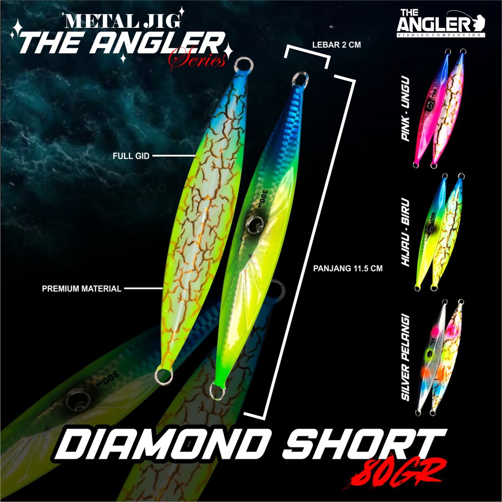 Metal Jig Diamond Short 80gram The Angler Series