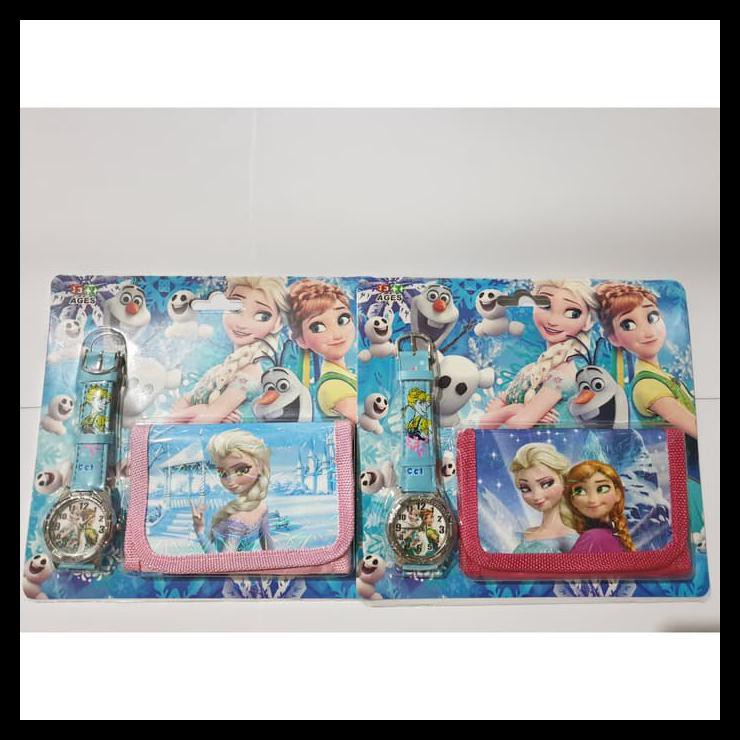 Promo Jam Tangan+Dompet Frozen/ Jam Tangan Frozen/ Jam Tangan Anak