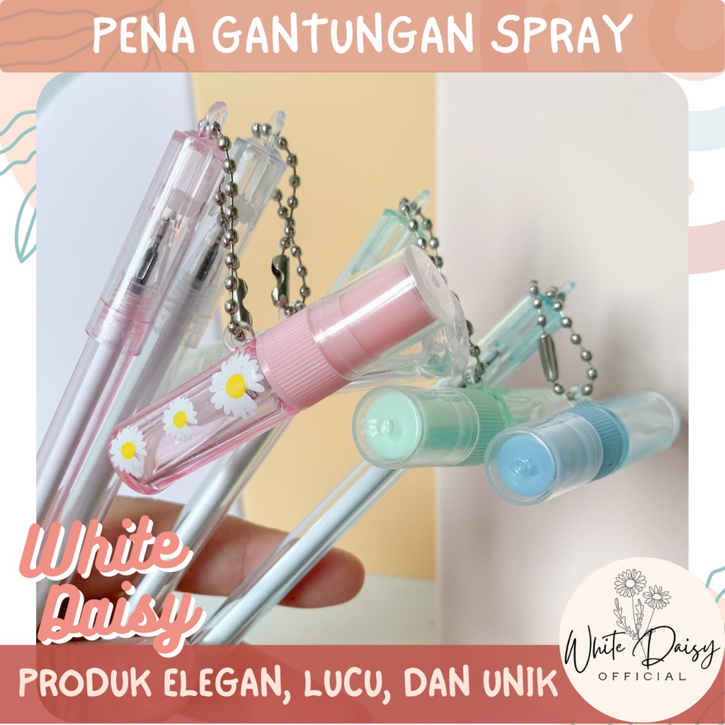 Pena Gel Gantungan Botol Spray Premium Mini Pen Parfum Bolpen Semprotan Unik Lucu Alat Tulis Murah