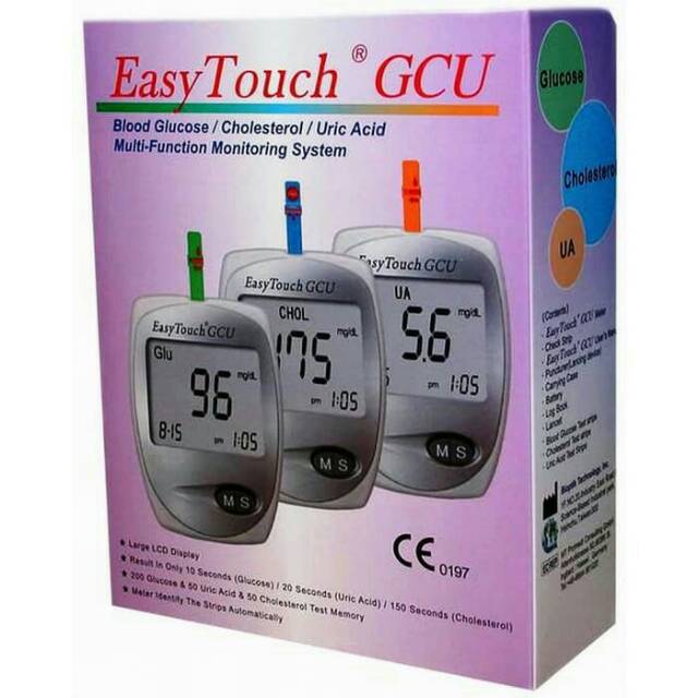 EASY TOUCH GCU 3 IN 1 ALAT CEK GULA DARAH KOLESTEROL DAN