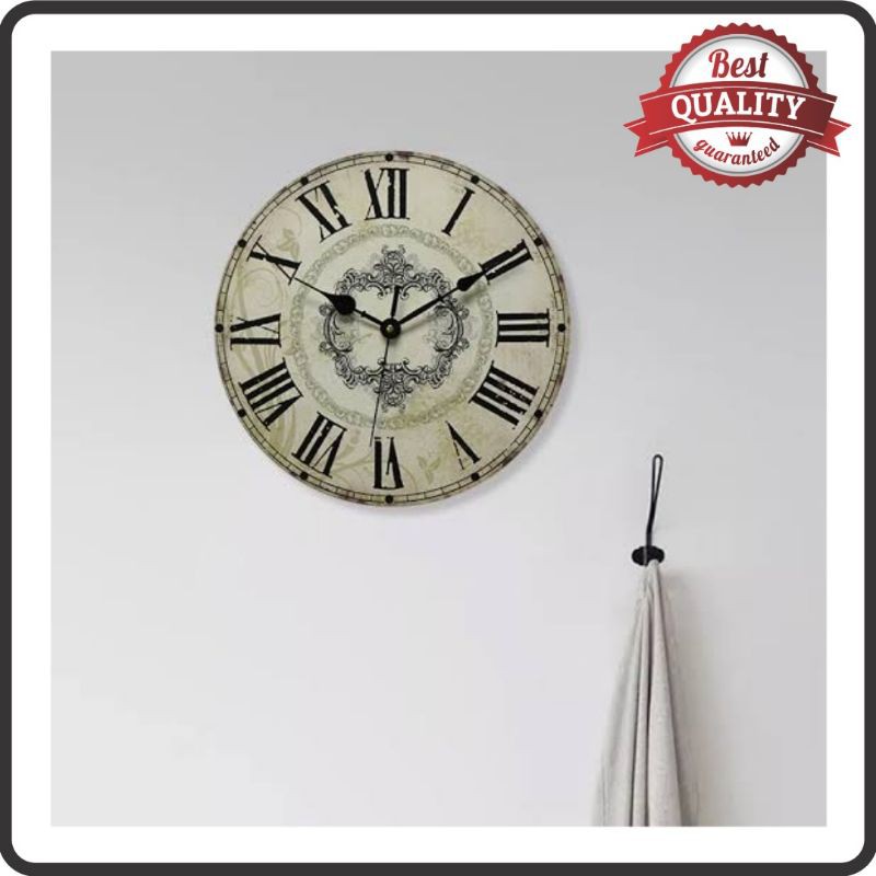 JAM DINDING / CLOCK QUARTZ CREATIVE DESIGN - MOTIF EROPA D13294