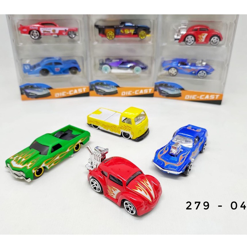 DIECAST METAL ISI 4 PCS - MAINAN DIE CAST SET MOBIL CARS VEHICLE HOTWHEELS